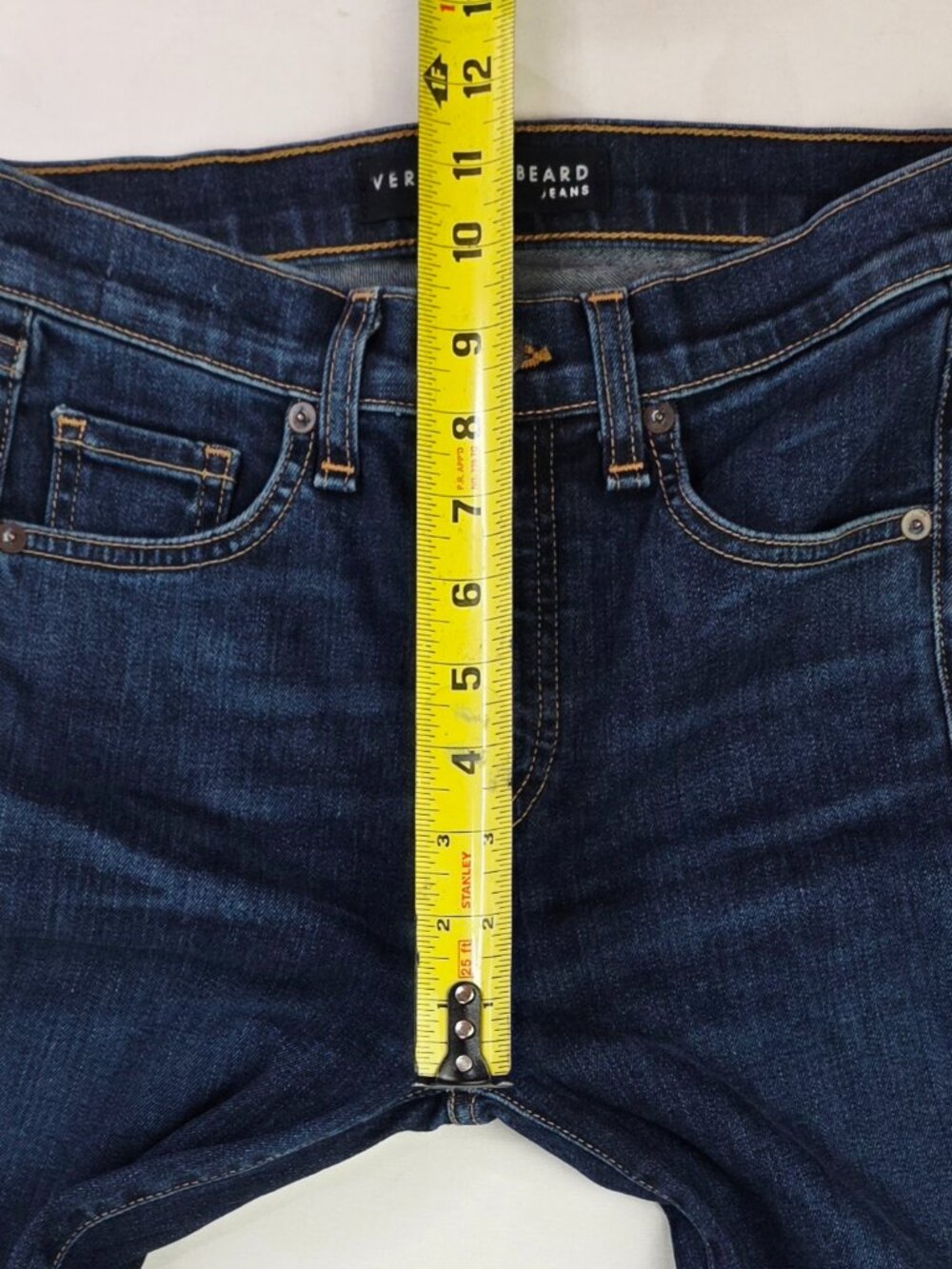 Veronica Beard Kate 10" Skinny Womens Size 24X27 Raw Hem Blue Denim Jeans USA - Picture 2 of 12